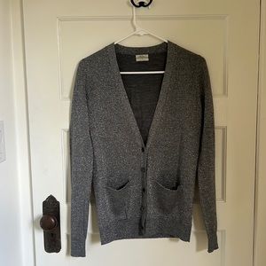 Silver/metallic cardigan. Size S